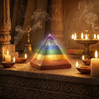 Premium 7 Chakra Bonded Crystal Pyramid