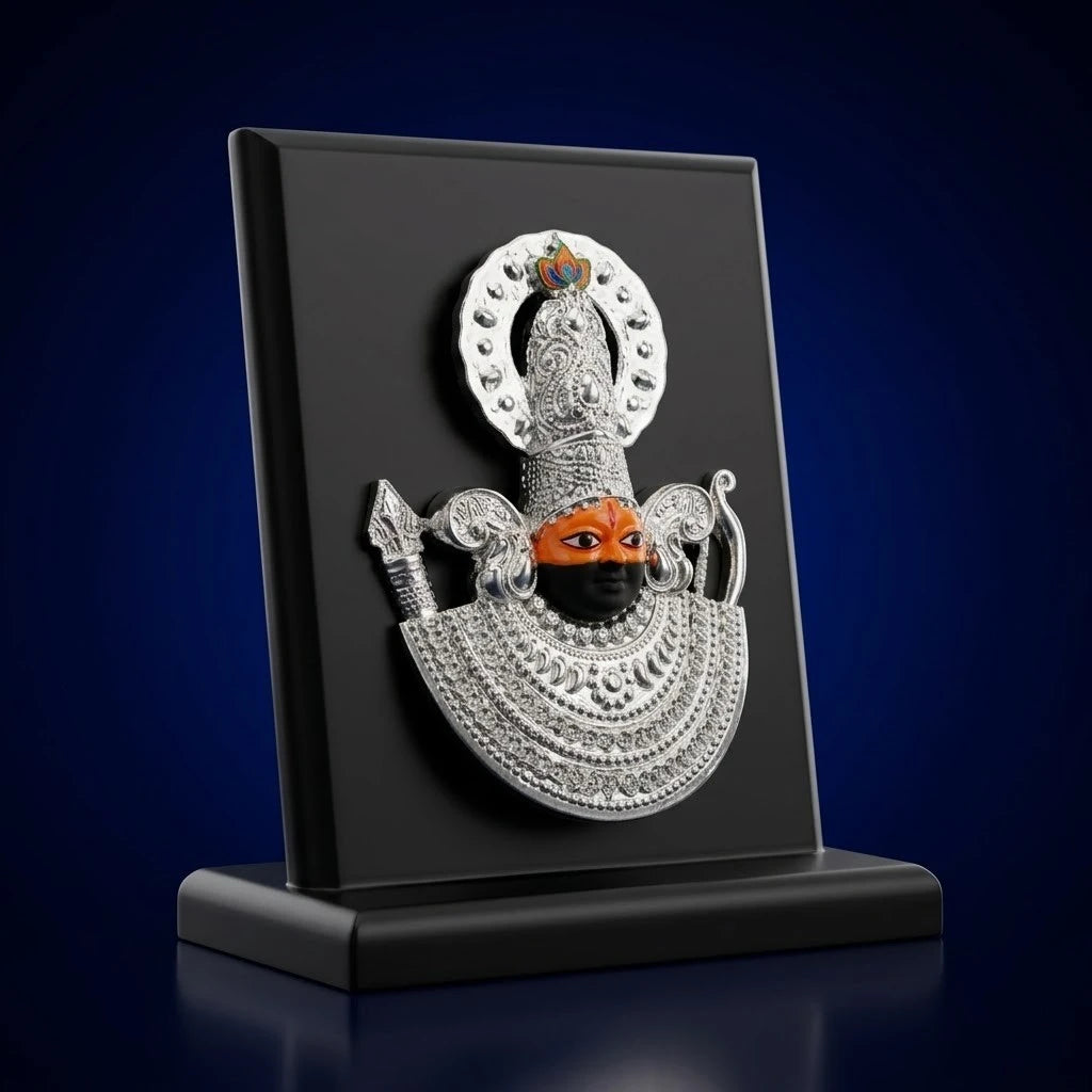 Rupastha Premium German Silver Polish Khatu Shyam Ji Frame