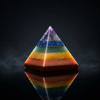 Premium 7 Chakra Bonded Crystal Pyramid