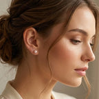 Blush Pink Pearl Stud Earrings for Women