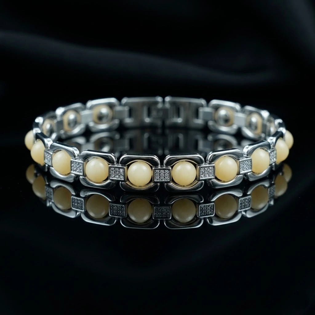 Rupastha Premium Sulemani Hakik Agate Luxury Link Bracelet