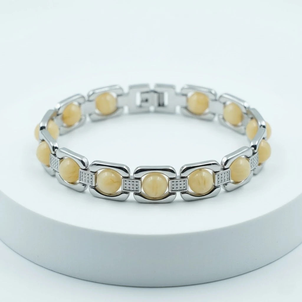 Rupastha Premium Sulemani Hakik Agate Luxury Link Bracelet