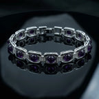 Rupastha Premium Amethyst Luxury Link Bracelet