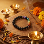 7 (Seven) Chakra Lava Stone Bracelet