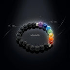 7 (Seven) Chakra Lava Stone Bracelet