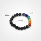 7 (Seven) Chakra Lava Stone Bracelet