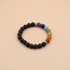 7 (Seven) Chakra Lava Stone Bracelet