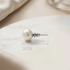 Classic White Pearl Stud Earrings for Women