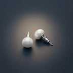 Classic White Pearl Stud Earrings for Women