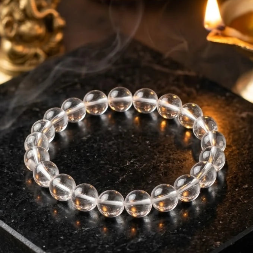 Clear Quartz (Sphatik) Bracelet