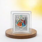Krishna Bhakt Gift Combo – Mor Pankh with Radha Krishna Frame (Premium Set)