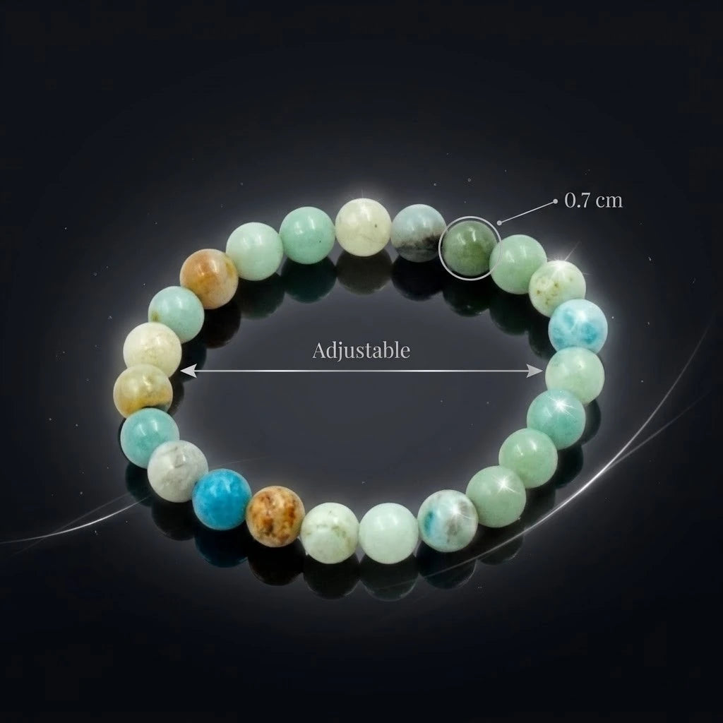 Natural Amazonite Pastel Crystal Bracelet