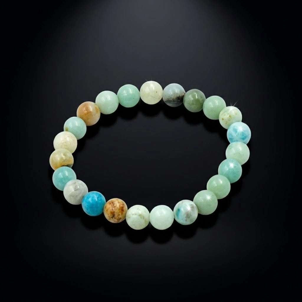 Natural Amazonite Pastel Crystal Bracelet