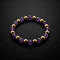 Natural Amethyst & Golden Hematite Combination Bracelet