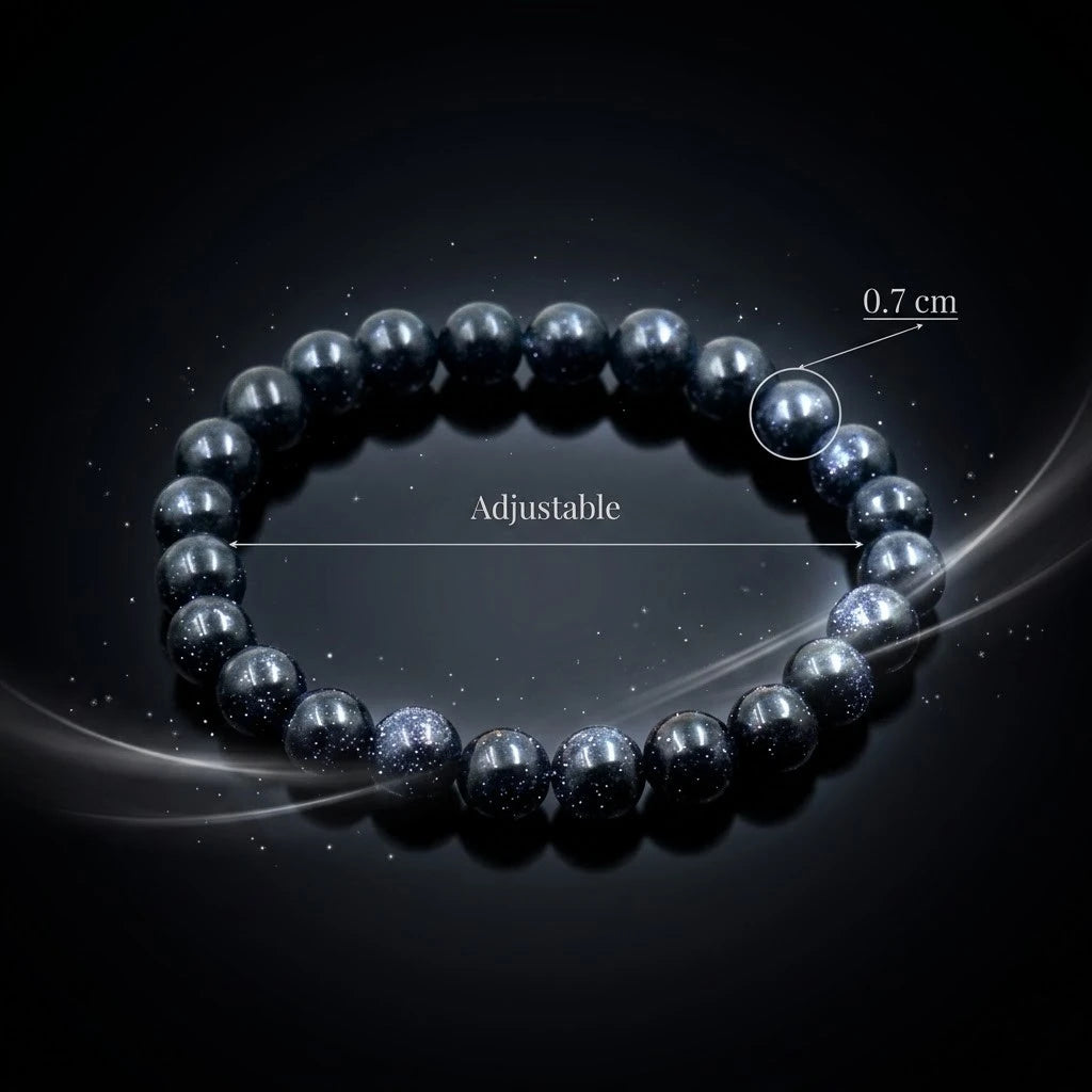Natural Blue Goldstone (Blue Sunstone) Bracelet