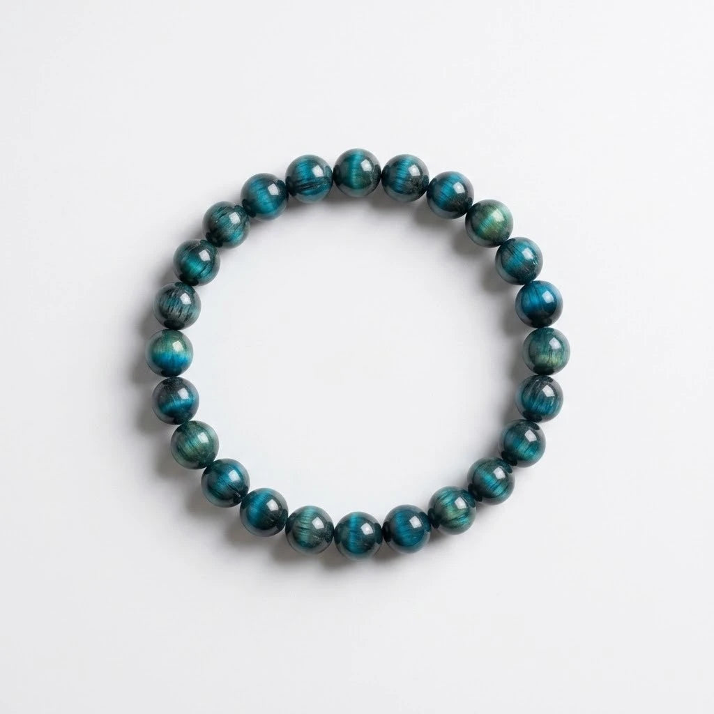 Natural Blue Tiger’s Eye And Falcon's Eye Bracelet