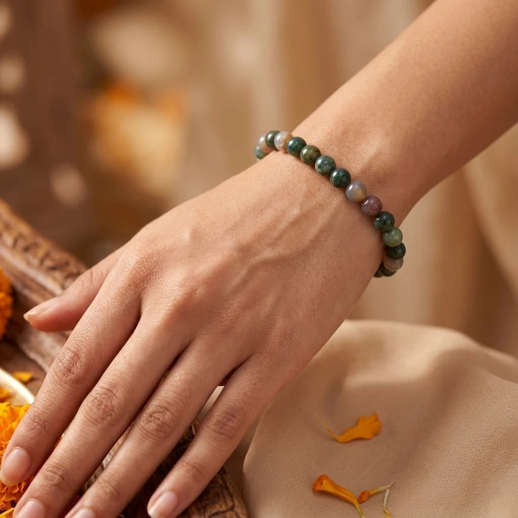 Natural Indian Agate Bracelet
