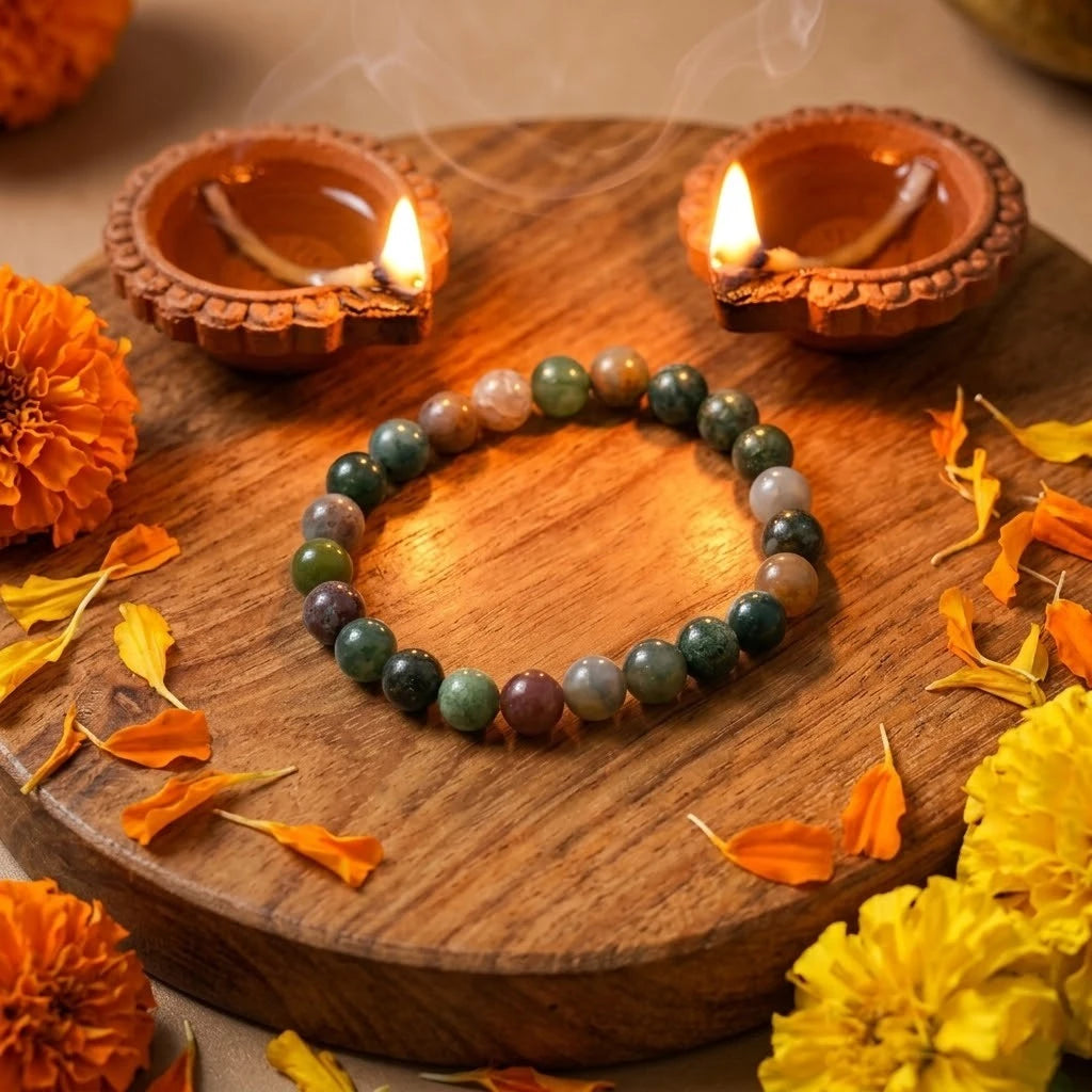 Natural Indian Agate Bracelet