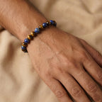 Natural Lapis Lazuli & Golden Tiger’s Eye Combination Bracelet