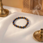 Natural Lapis Lazuli & Golden Tiger’s Eye Combination Bracelet