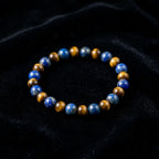 Natural Lapis Lazuli & Golden Tiger’s Eye Combination Bracelet