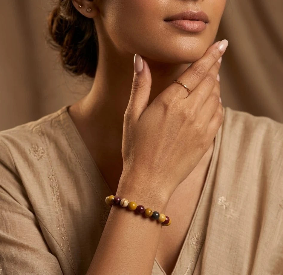 Natural Mookaite Jasper Bracelet