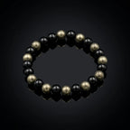 Natural Pyrite & Black Tourmaline Protection-Wealth Bracelet
