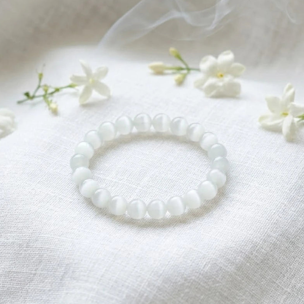 Natural Selenite (Satin Spar) Bracelet