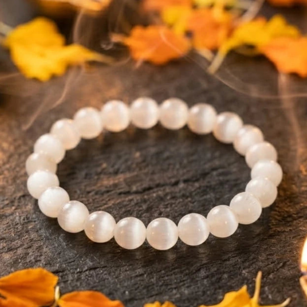Natural Selenite (Satin Spar) Bracelet