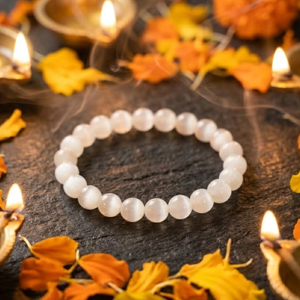 Natural Selenite (Satin Spar) Bracelet