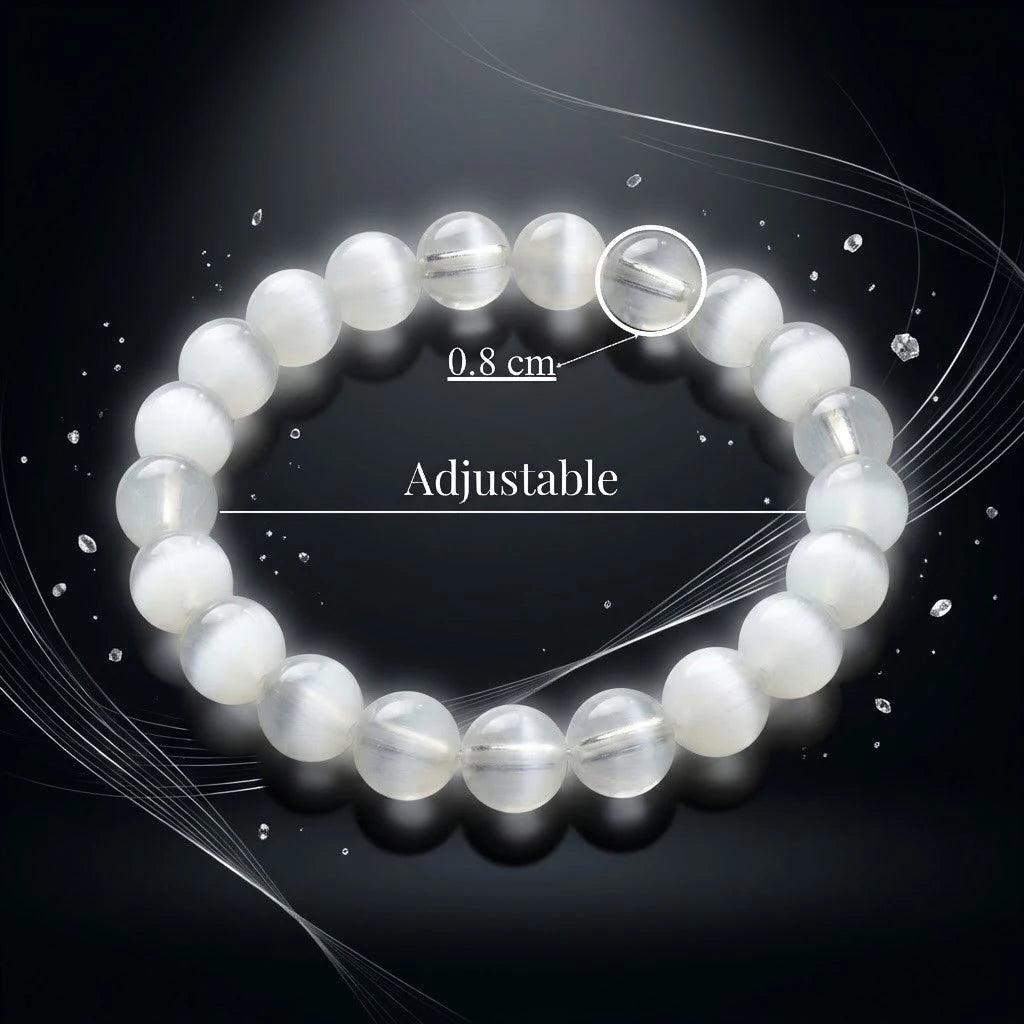 Natural Selenite (Satin Spar) Bracelet