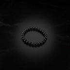 Natural Shiny Black Onyx / Obsidian Bracelet