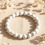 Natural White Howlite Bracelet
