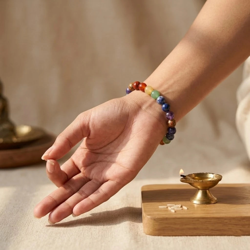 Premium 7 Chakra Balancing Crystal Bracelet