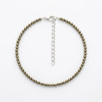 Premium Micro-Faceted Pyrite Minimalist Anklet / Bracelet