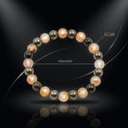 Premium Pyrite, Black Tourmaline & Rutilated Quartz Combination Bracelet
