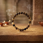 Premium Pyrite, Black Tourmaline & Smoky Quartz Combination Bracelet