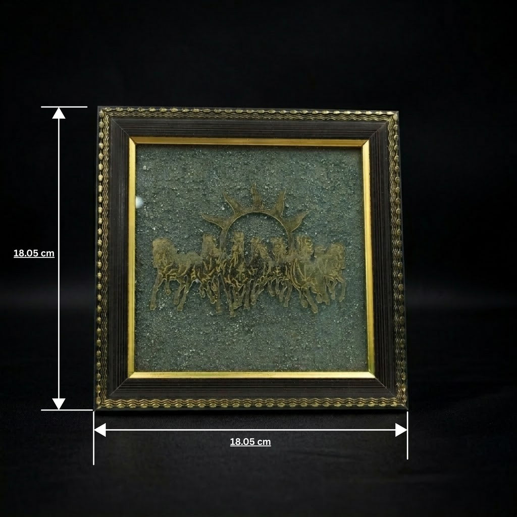 Rupastha 7 Running Horses Pyrite Vastu Frame