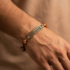 Rupastha Antique Gold Radhe Radhe Rudraksha Bracelet