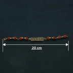 Rupastha Antique Gold Radhe Radhe Rudraksha Bracelet