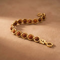 Rupastha Gold-Plated Link Rudraksha Bracelet