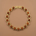 Rupastha Gold-Plated Link Rudraksha Bracelet