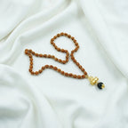 Rupastha Gold-Plated Trishul Damru Rudraksha Mala