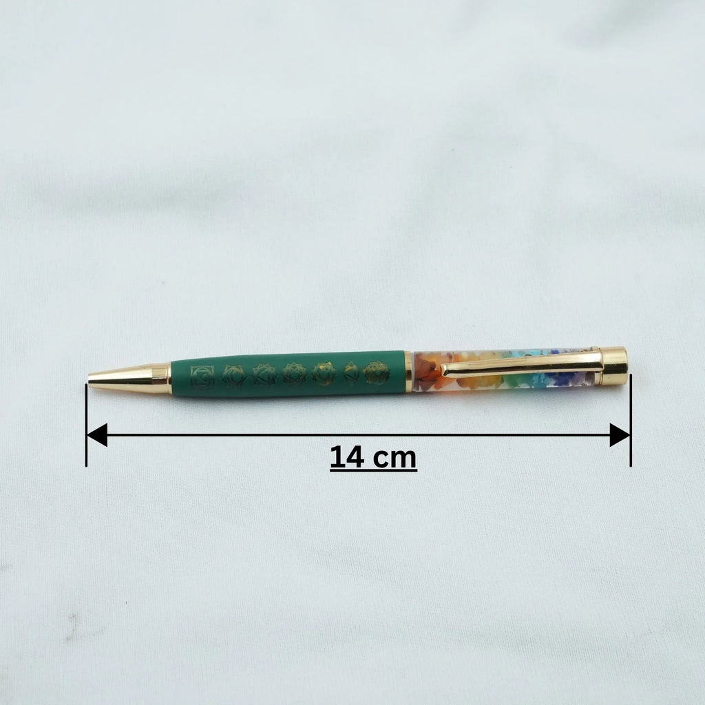 Rupastha Gold 7 Chakra Crystal Pen (Green)