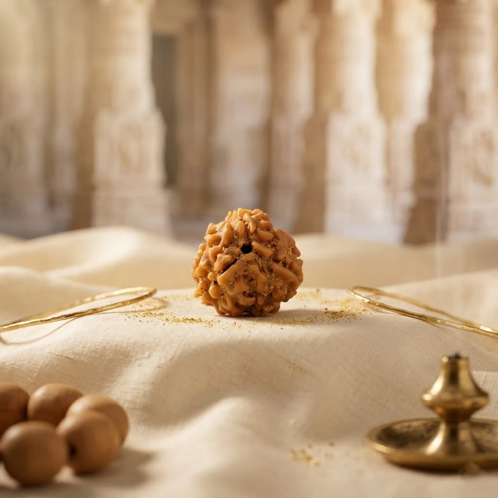 Rupastha Original Certified 3 Mukhi Rudraksha Bead