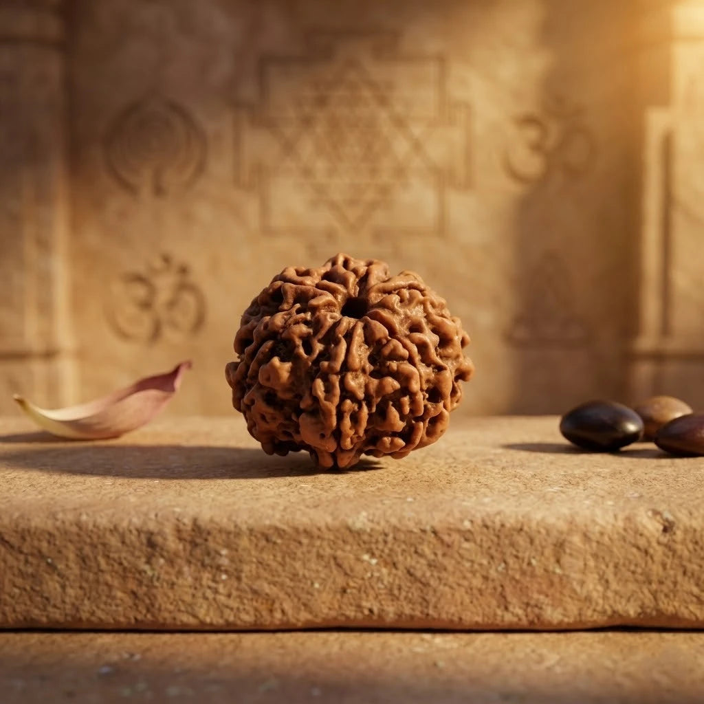 Rupastha Original Certified 6 Mukhi Rudraksha Bead