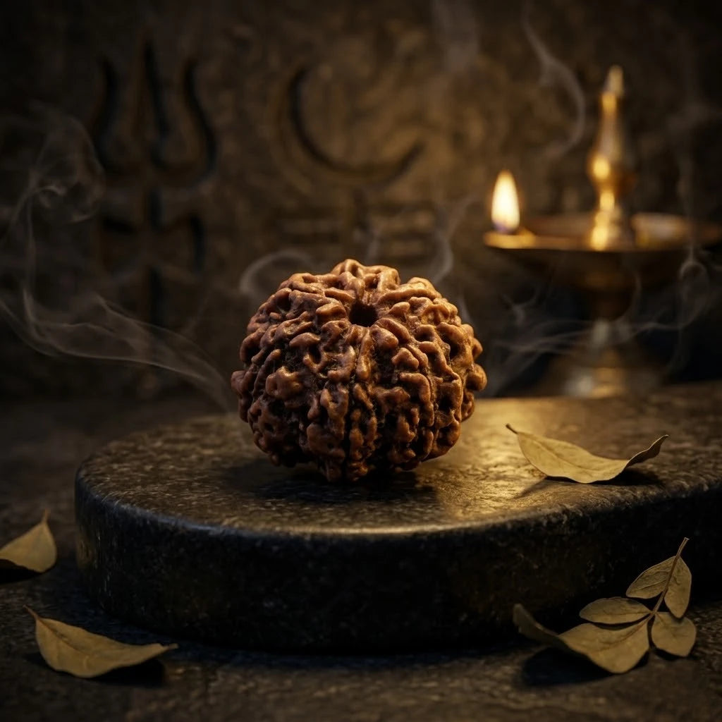Rupastha Original Certified 6 Mukhi Rudraksha Bead