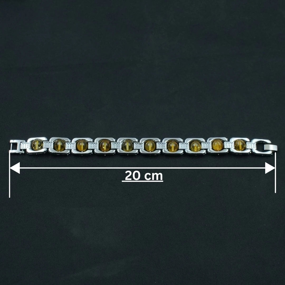 Rupastha Premium Citrine Luxury Link Bracelet