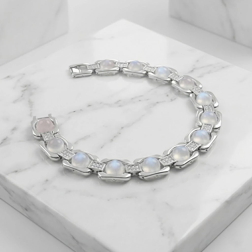 Rupastha Premium Moonstone Luxury Link Bracelet