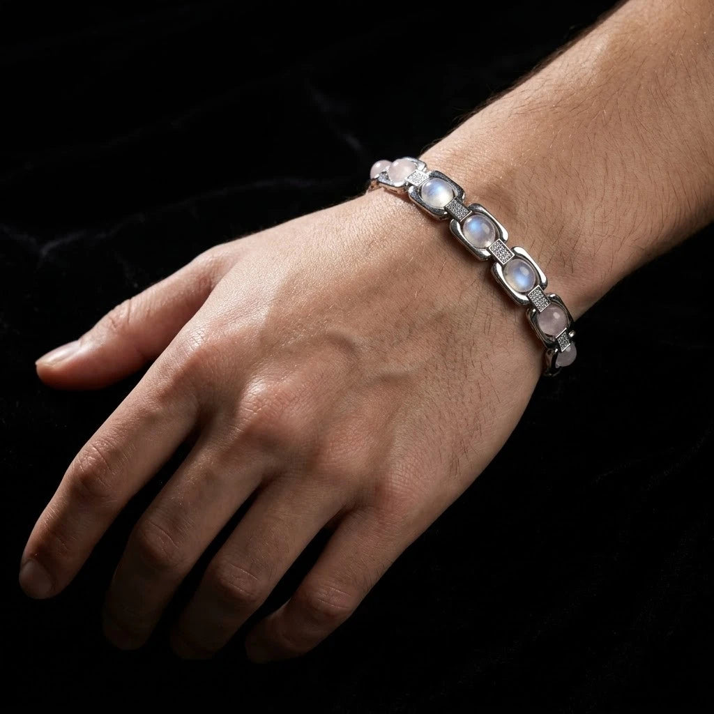Rupastha Premium Moonstone Luxury Link Bracelet